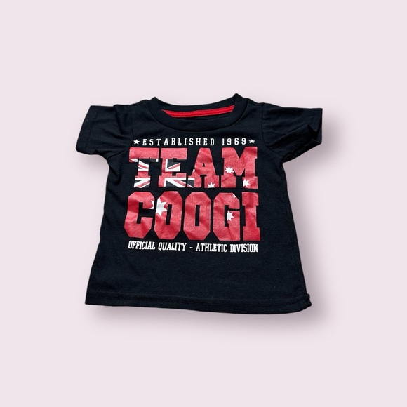 Baby Team Coogi Black Short Sleeve Tee Shirt Size 6-9 Months - Picture 1 of 6